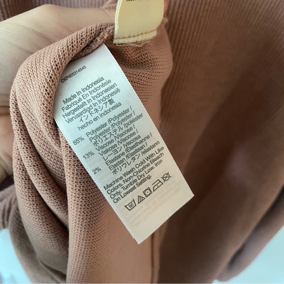 Madewell | Women's Plus Size Pink Jacquard Square-Neck Slouchy Sweater Top 3X - Picture 6 of 8